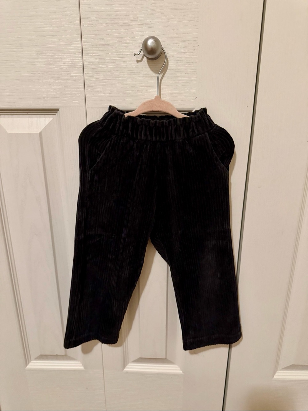 Zara Black Corduroy Elastic-Waist Kids Pants